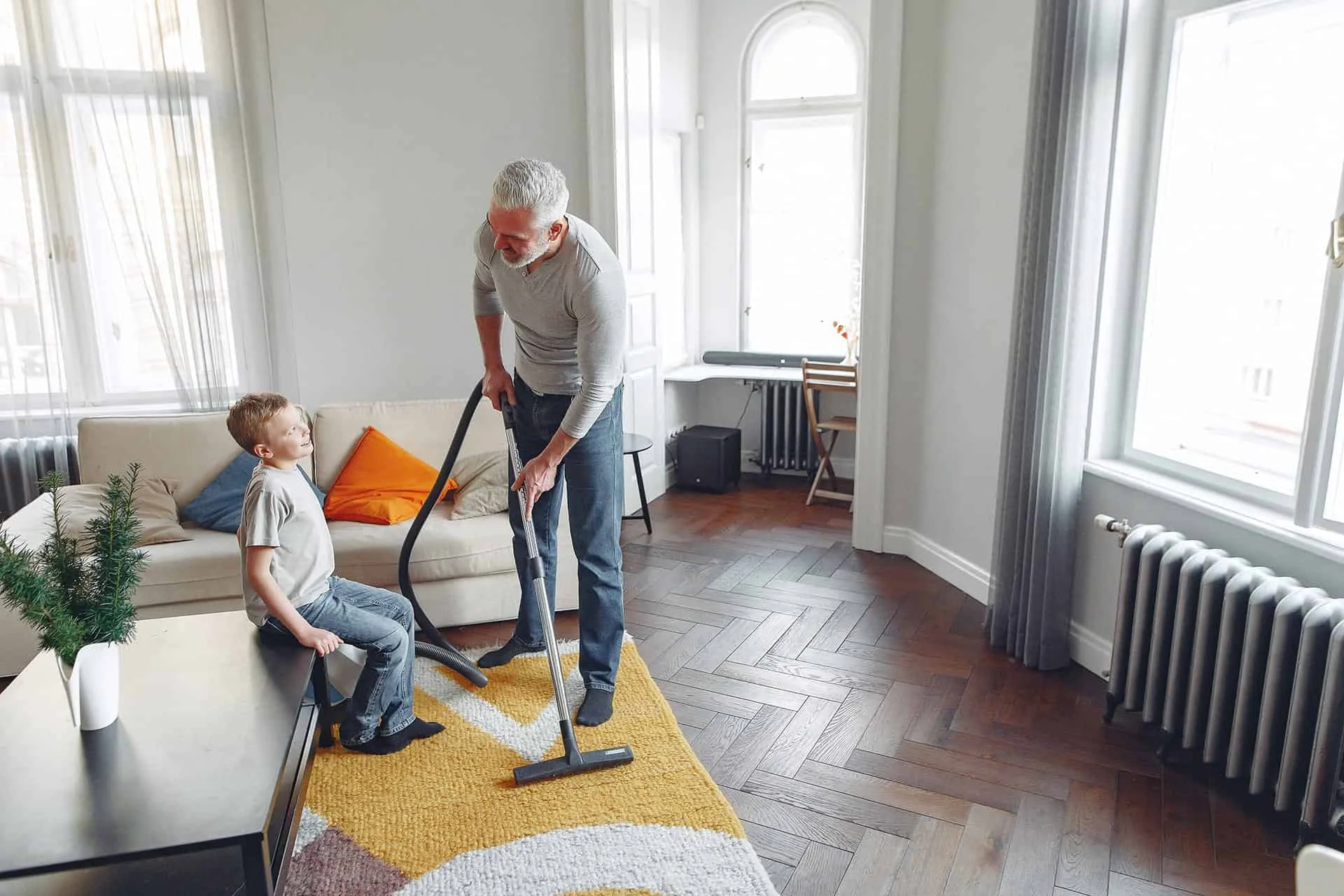 Vacuuming a carpet for specialised cleaning